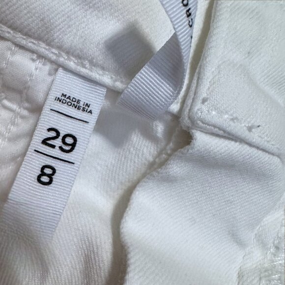 LOFT Modern Skinny Crop White Stretch Denim Ankle Jeans 8 - Picture 4 of 7